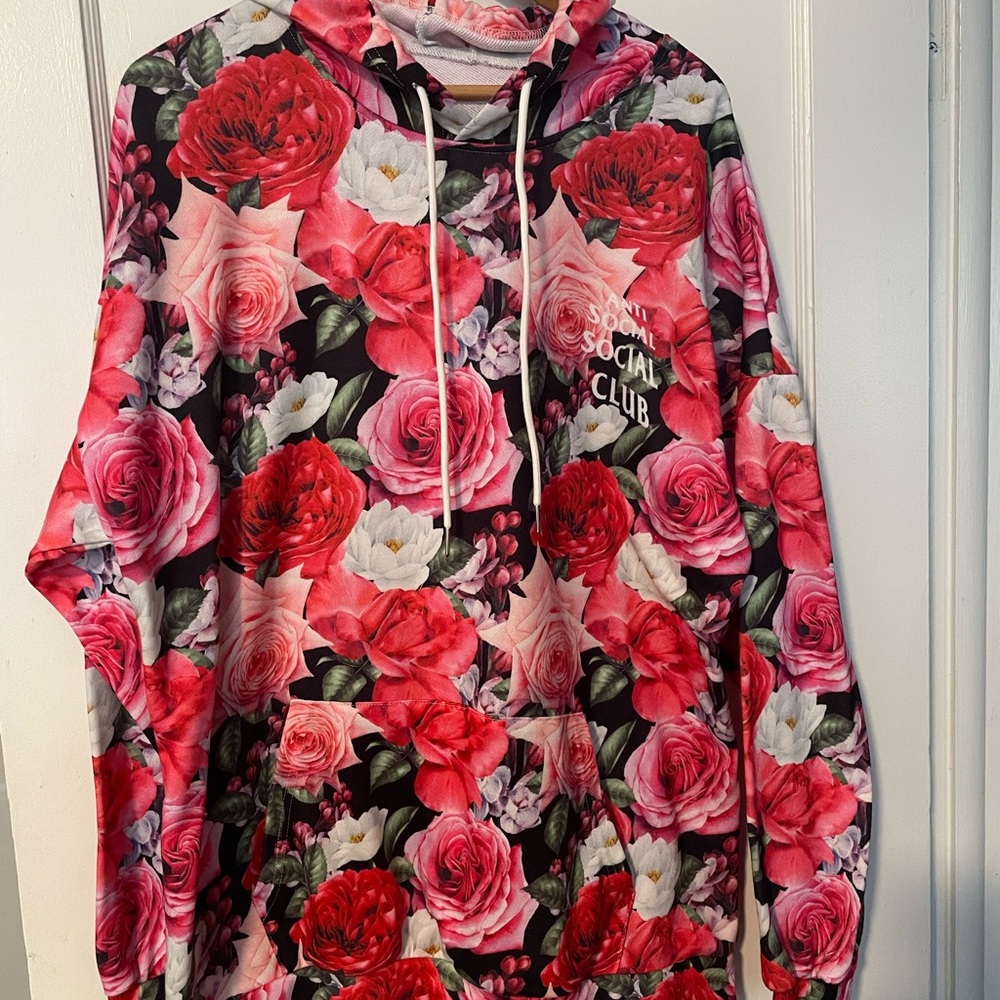 Anti Social Social Club LIMITED EDITION 
Red and Pink Floral Hoodie